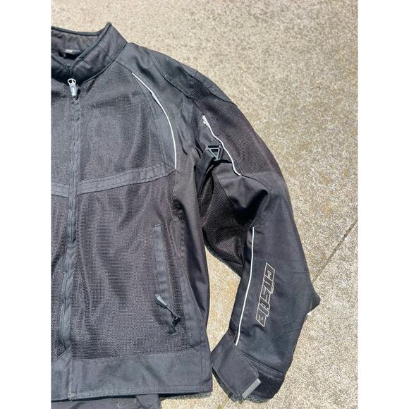 Castle Streetwear Jacket Men Size XL Black Motorcycle Breathable Full Zip Padded - Picture 5 of 7